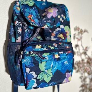 Vera Bradley Blue Floral Backpack NWOT